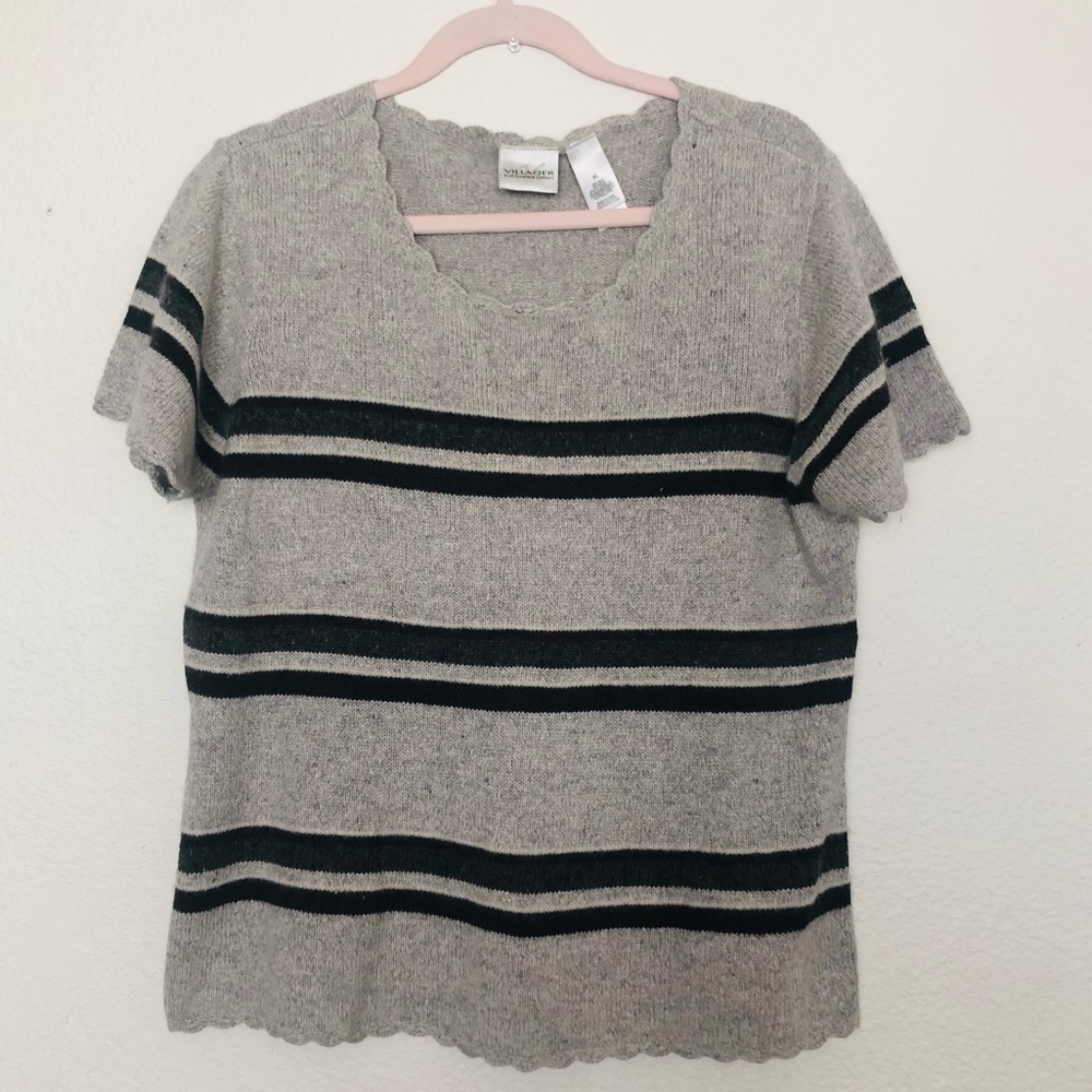 Stripe  silk sweater